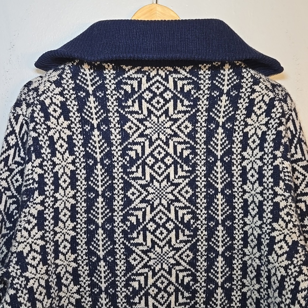 J. Crew Fair Isle Lambswool Half-Zip Pullover Turtleneck Knit Sweater NWOT - Picture 10 of 14